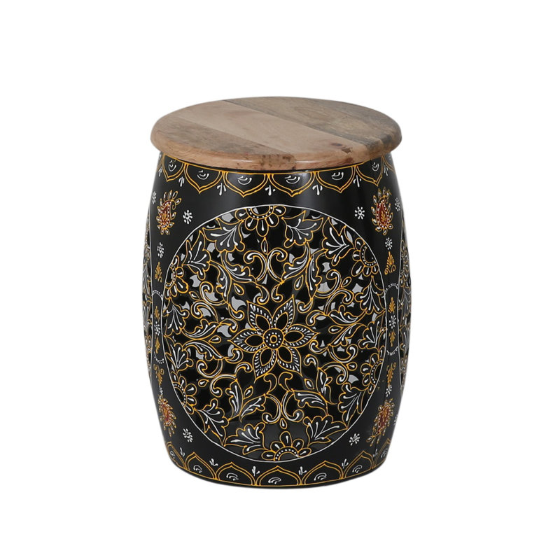 Haneul 30cm W Metal Bedside Table
