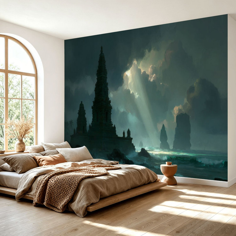 Papier peint adhésif auto-adhésif moderne pour la chambre à coucher L 69 "x l 96" Peel and Stick