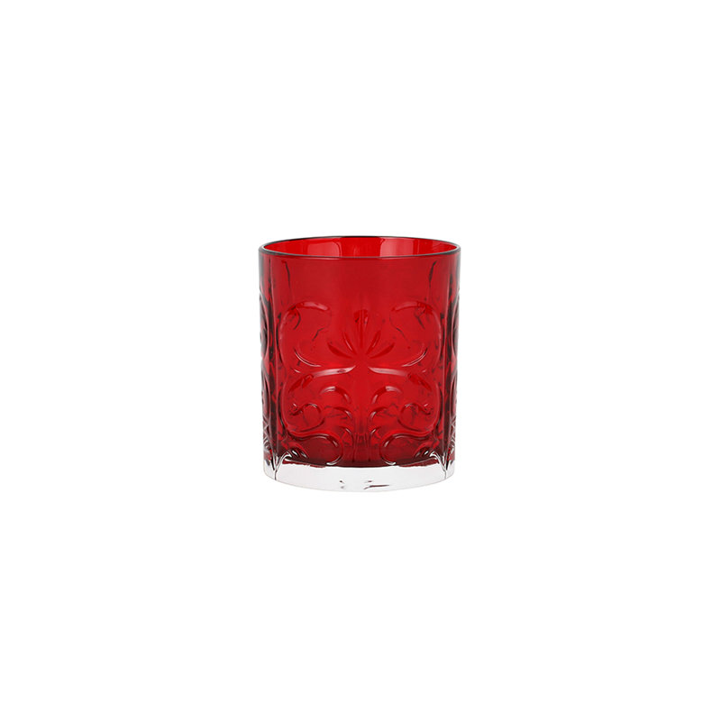 Barocco Handmade Whiskey Glass, Ruby