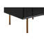 Table de chevet 2 tiroirs en chêne brossé noir et bronze