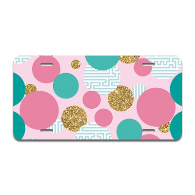 Golden Bubbles Aluminum Plate Frame