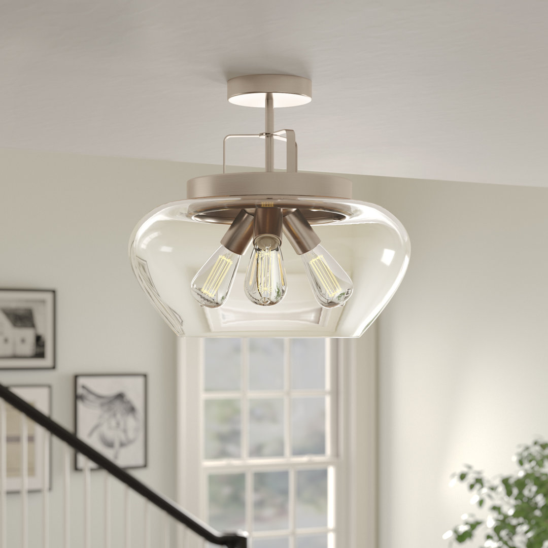 Perth 3-Light 40cm Semi Flush Mount