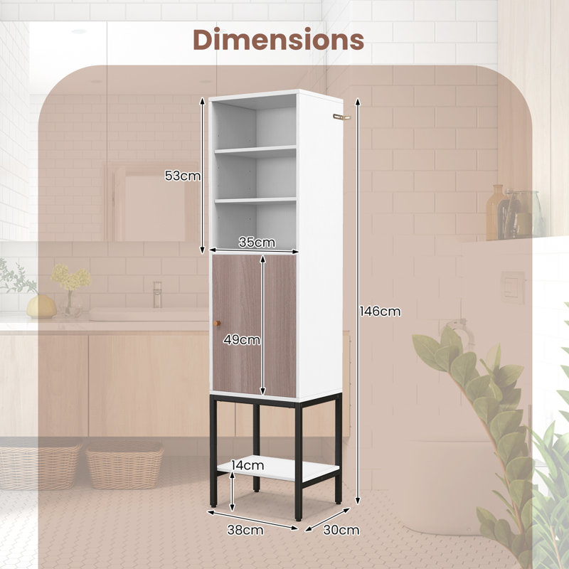 Sidny Freestanding Bathroom Cabinet, White
