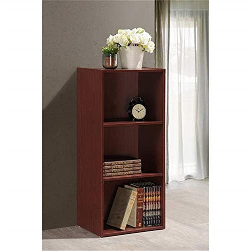 Bessan Bookcase, (3 Shelves) 36" H x 16" W x 12" D, Mahogany