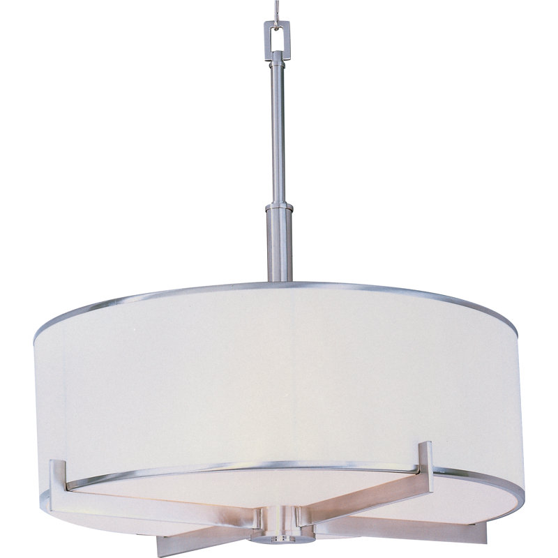 Darcia 4 - Light Satin Nickel Drum Pendant, Satin Nickel