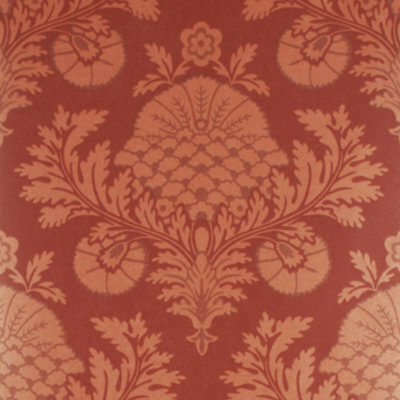 red and gold damask wallpaper uk