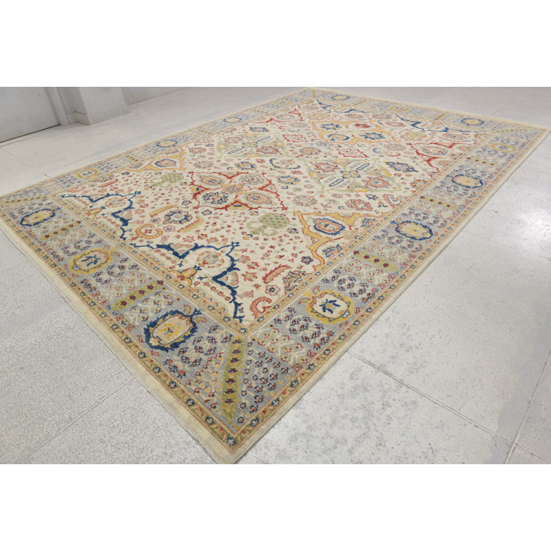 Clearance One-of-a-Kind Rectangle 9' X 12'2" Wool Area Rug Tan
