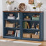 43-Inch 3-Tier Farmhouse Bookshelf Set of 4