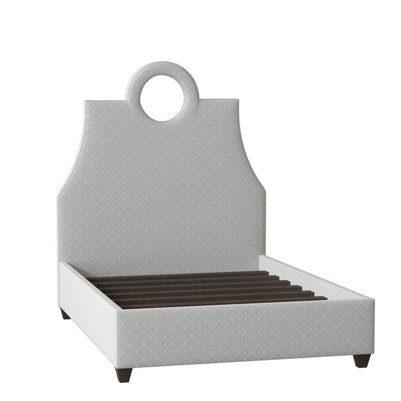 Tess Upholstered Bed, Queen, Tess Sisal, Brown Mahogany