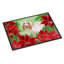 Tapis de porte pour l’extérieur antidérapant afghan hound poinsettas-38382169