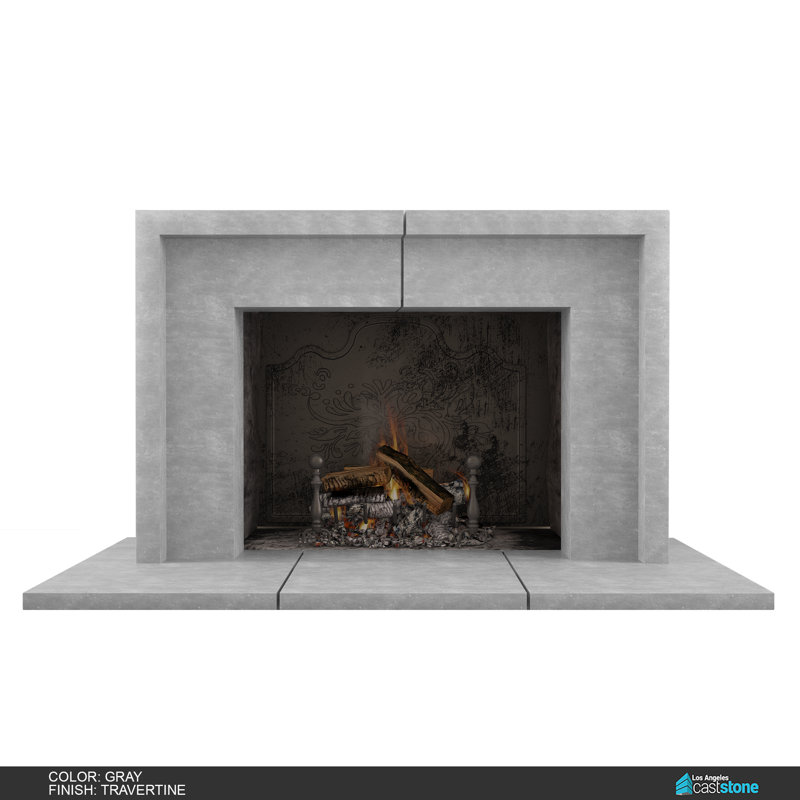 Sevana Fireplace Surround, Travertine Gray