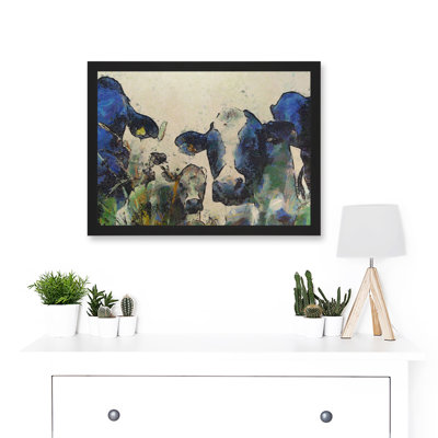 Nature Cow Cattle Farm Animal 1 Piece Single Picture Frame Painting