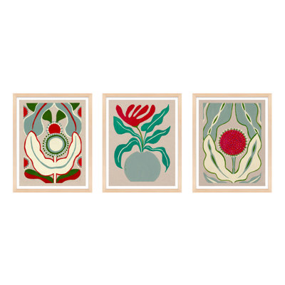 Magical Flowers 3-Piece Print Set