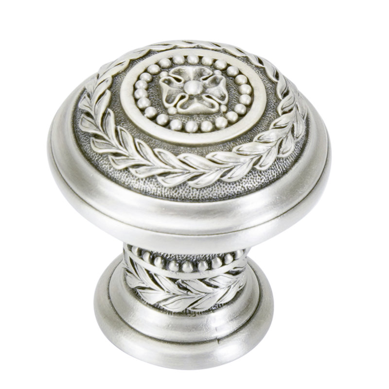 KINGSTON KNOB; BURNISHED, Silver