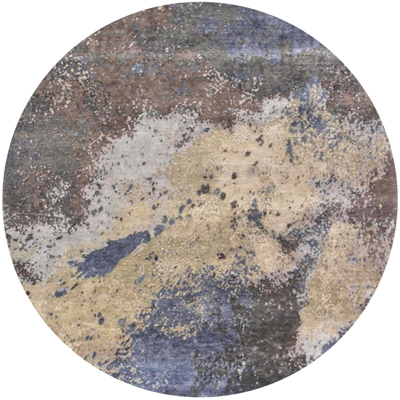 Abstract Indoor Rug, Round 4'