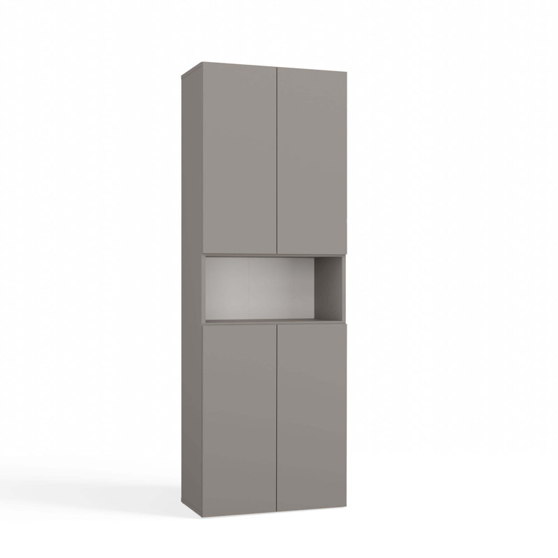 Robertine Freestanding Linen Cabinet, Grey