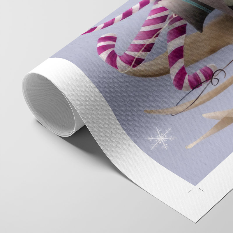 Christmas Friends II - Impression sur toile seulement - NON CADRE, H 60 po x l 40 po
