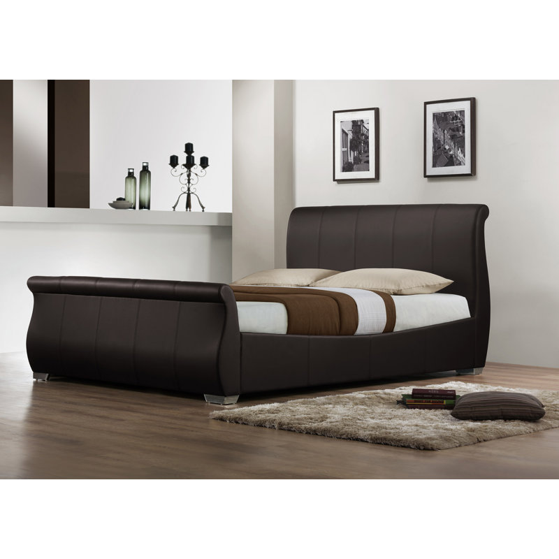 Upholstered Bed, Matt Brown, Kingsize (5')