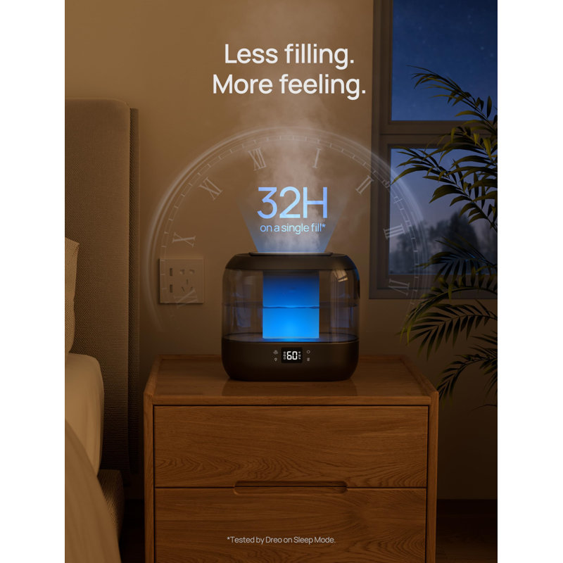 Smart Black and Clear Ultrasonic Humidifier with App Control