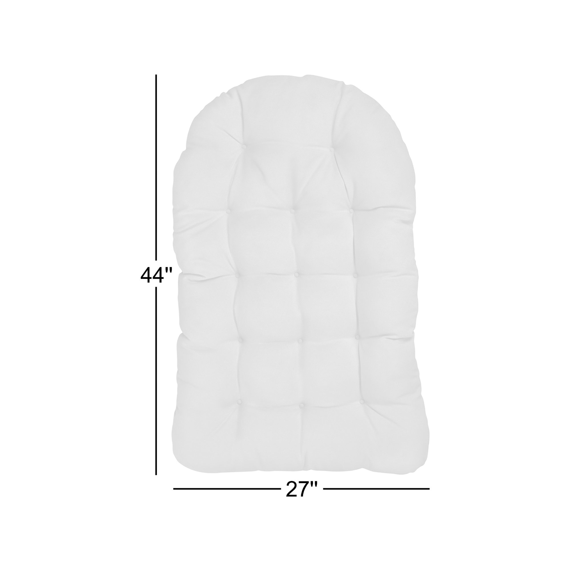 Outdoor Seat/Back Cushion Egg Chair Cushion, Charcoal