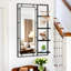 Grand miroir de salle de bain 30X44 avec tablette - cadre noir pour la chambre à coucher et le salon