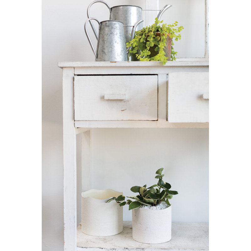 Handmade Ceramic Pot Planter, 6" H x 6.5" W x 6.5" D