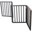 Élégante barrière pour animaux de compagnie brun foncé - Limite pliable et pratique dans la porte d'entrée de la maison pour escalier en bois autoportant et transportable