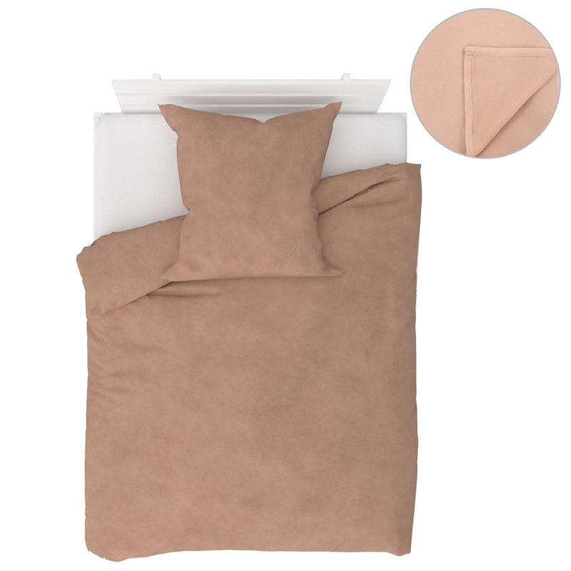 Wilkenson Solid Colour Duvet Cover Set with Pillowcases Included, 200 x 220 cm 1 Kissenbezug 80 x 80 cm, Beige