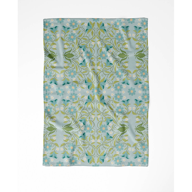 Couverture en velours de coton Colette, 80" L x 60" W, Bright Blue