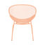 Paire de 2 chaises en métal, P 25,66 po x H 34,93 po, orange, structure stable pour 2 personnes, fer