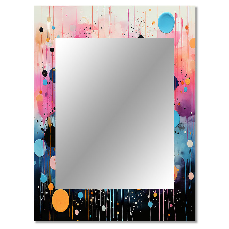 «Neon Assemblage I - Abstract Collages», impression sur miroir, 40 po x 30 po