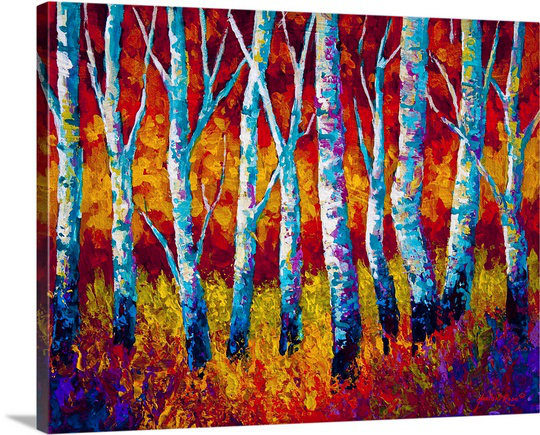 «Clodagh Chill in the Air Birches» par Marion Rose, reproduction d'art sur toile, H 24 po x l 30 po x P 1,25 po