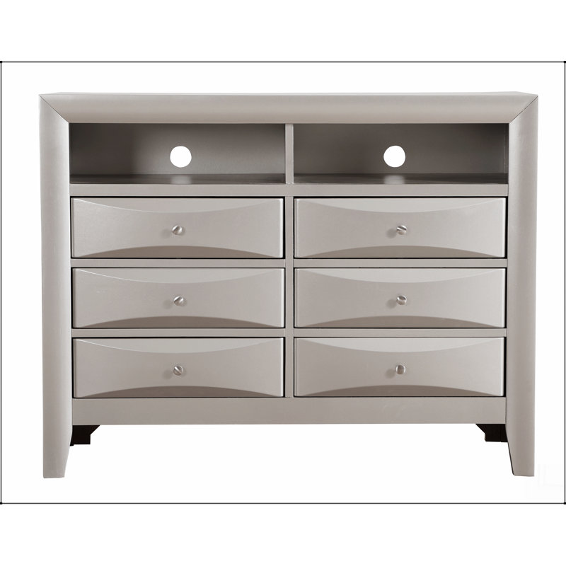 Commode média Marilla G1503-TV2, champagne argenté