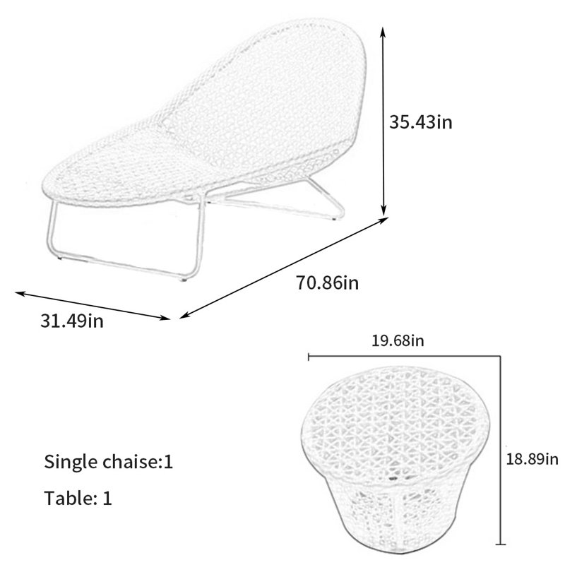 Fauteuil inclinable pour l'extérieur