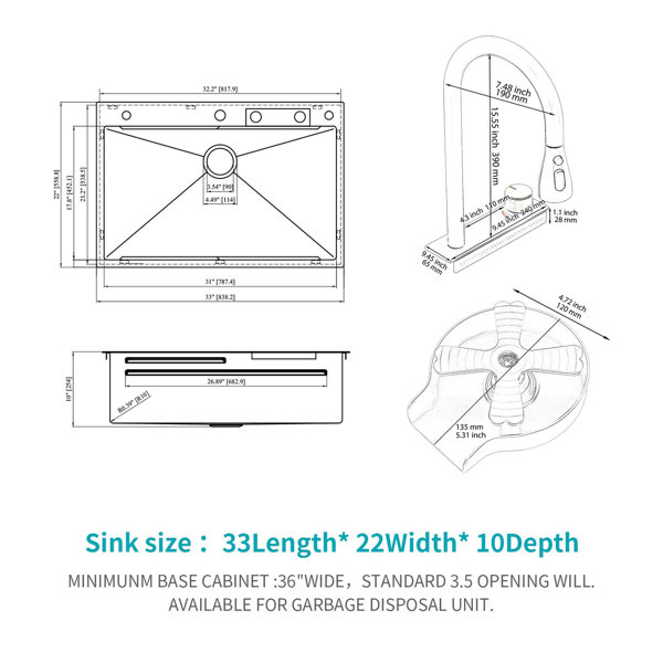 Dimensions du produit