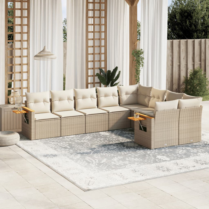 Ensemble de canapé d'extérieur Vidaxl beige