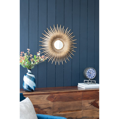 Miroir mural 28,3 "In Retro Design Sunburst
