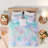 Premium Polyester Bedding Sets, King Cal King Watercolor For Modern Home