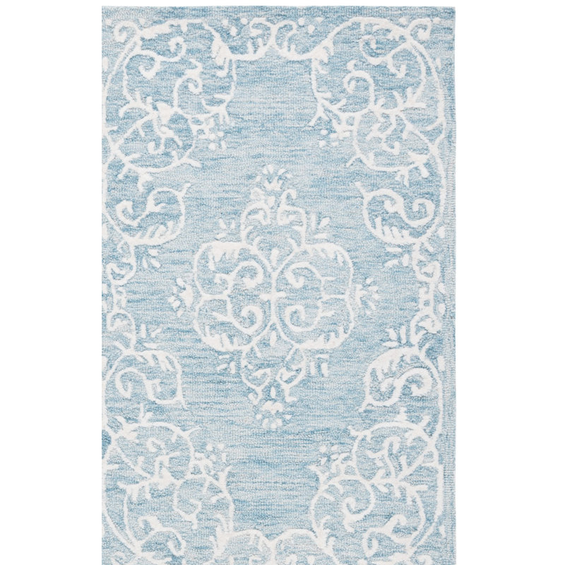 Metro 710 Hand Tufted 80% Wool; 20% Cotton Damask Rug, Rectangle 5' x 8'