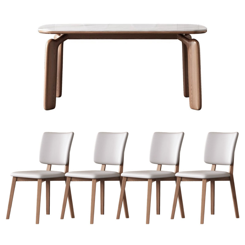 Ensemble de table de salle à manger de haute qualité, Blanc cassé / blanc, H 29,92 po x L 55,11 po x l 31,49 po