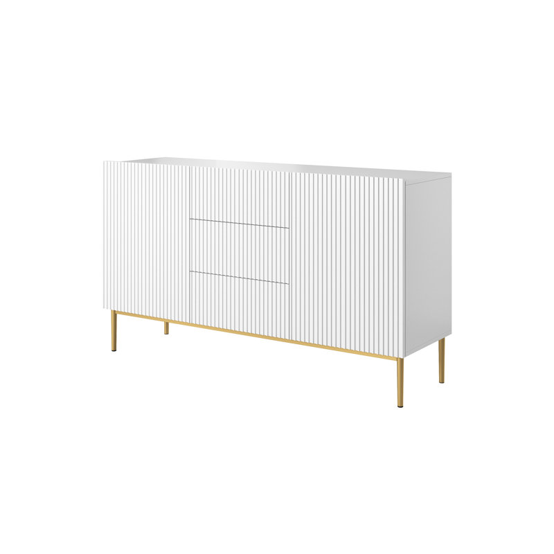 Amhad NICOLE CHEST OF DRAWERS 150 2D3SZ, White/Gold