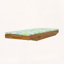 Chaise longue en bois d'acacia avec coussin mince hydrofuge et dossier réglable