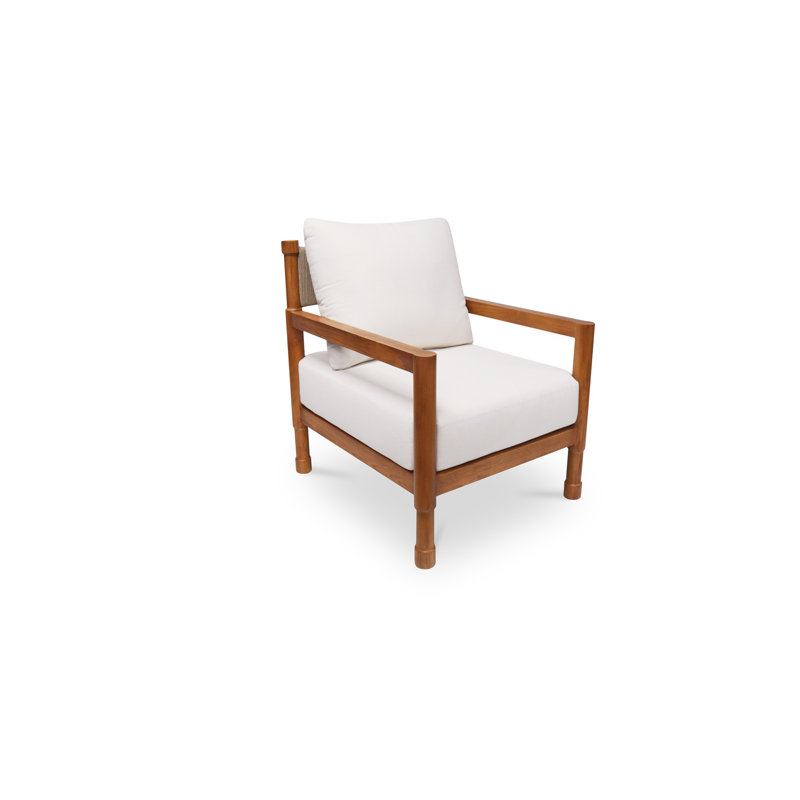 Chaise d'appoint d'extérieur Bronson Naturel