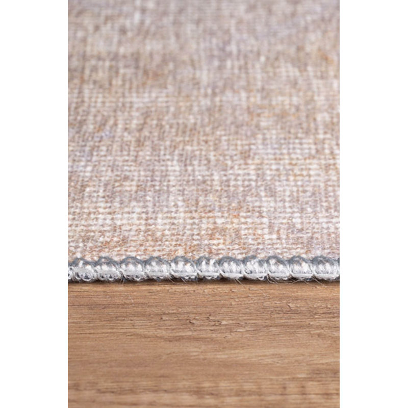 Tapis décoratif à motif abstrait bleu et beige, Tapis de couloir 2 pi 6 po x 7 pi 7 po