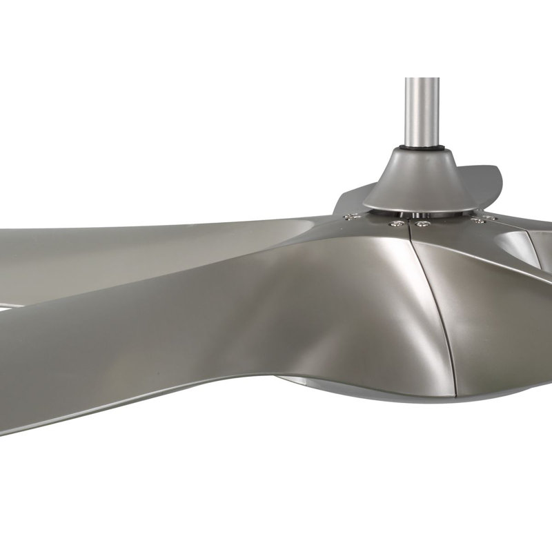 60-Inch Nickel Smart Ceiling Fan with LED Light and Remote