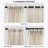 Farmhouse Striped Linen Blend Textured Light Filtering Semi Sheer Rod Pocket Back Tab Curtains-1302807068-1302807064