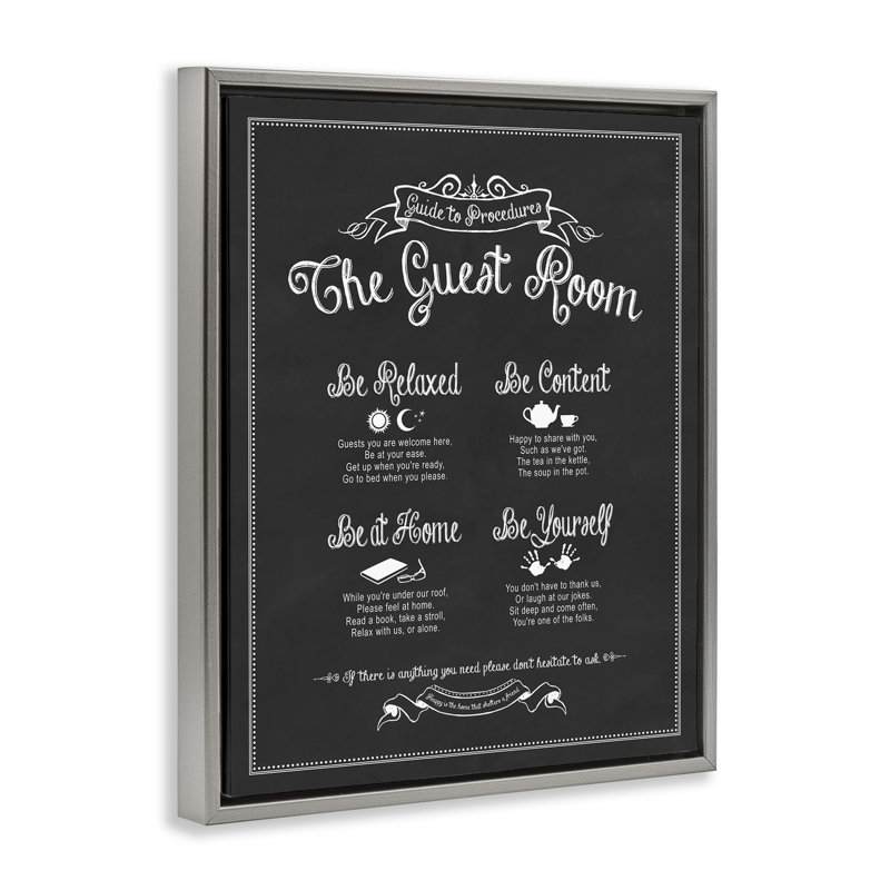 Art mural sur toile The Bed Guide, H 31 po x l 25 po x P 1,7 po, Cadre flottant gris lustré