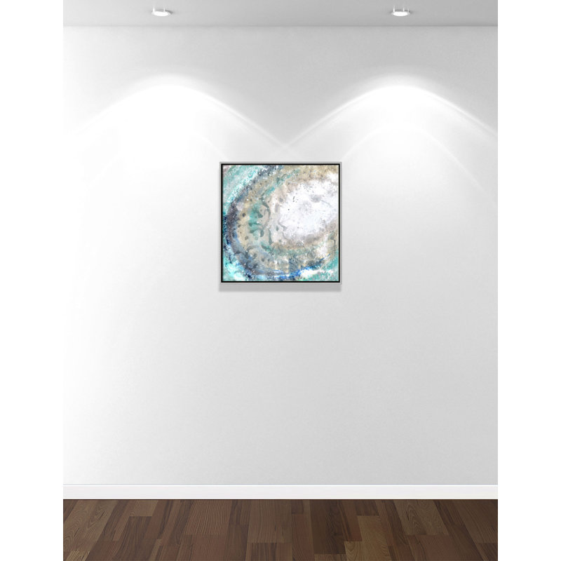 Constellation # 1 - Cadre flottant, reproduction d'art sur toile, H 24 po x l 24 po x P 2 po, Argent