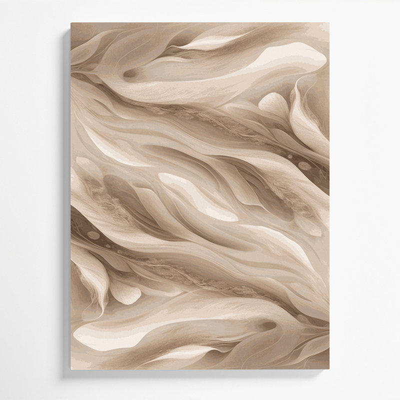 Abstrait paysage 78, toile beige, H 24 po x l 20 po