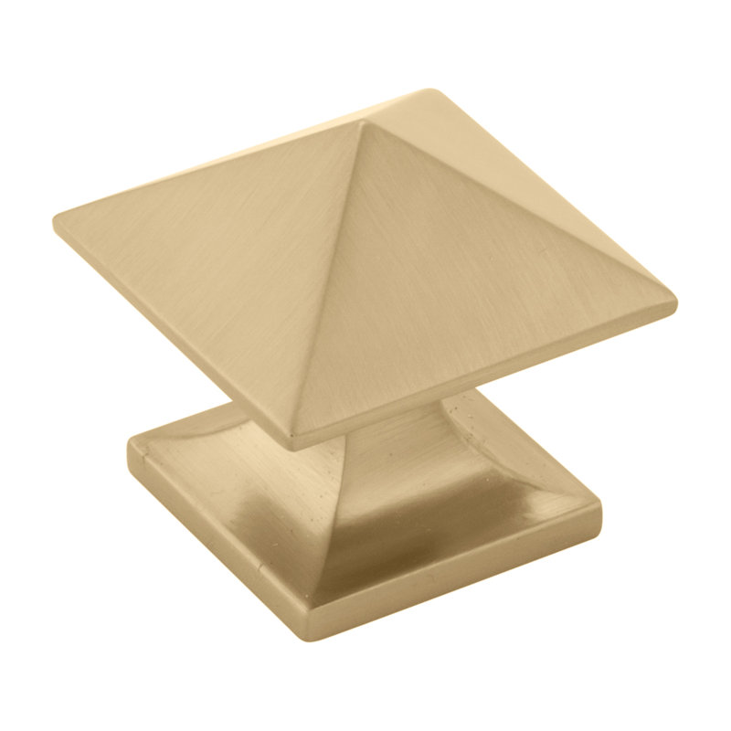 Poignée carrée 1-1 / 4 po (paquet de 10), Bronze champagne